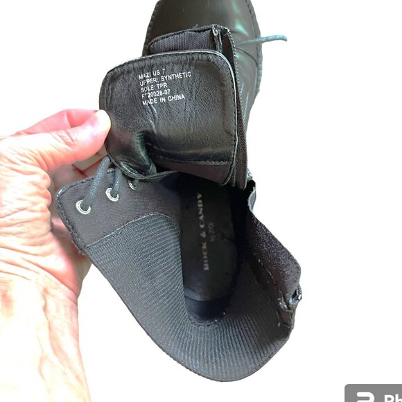 Women's Rock & Candy by ZiGi Black Lace-Up Combat Boots, Size US 7 - Picture 11 of 12